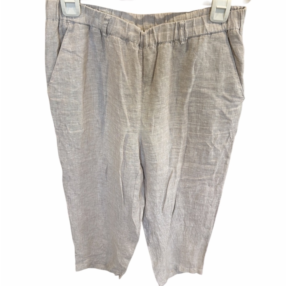 Quince Light Gray Flat-Front Linen-Blend Men's Shorts
